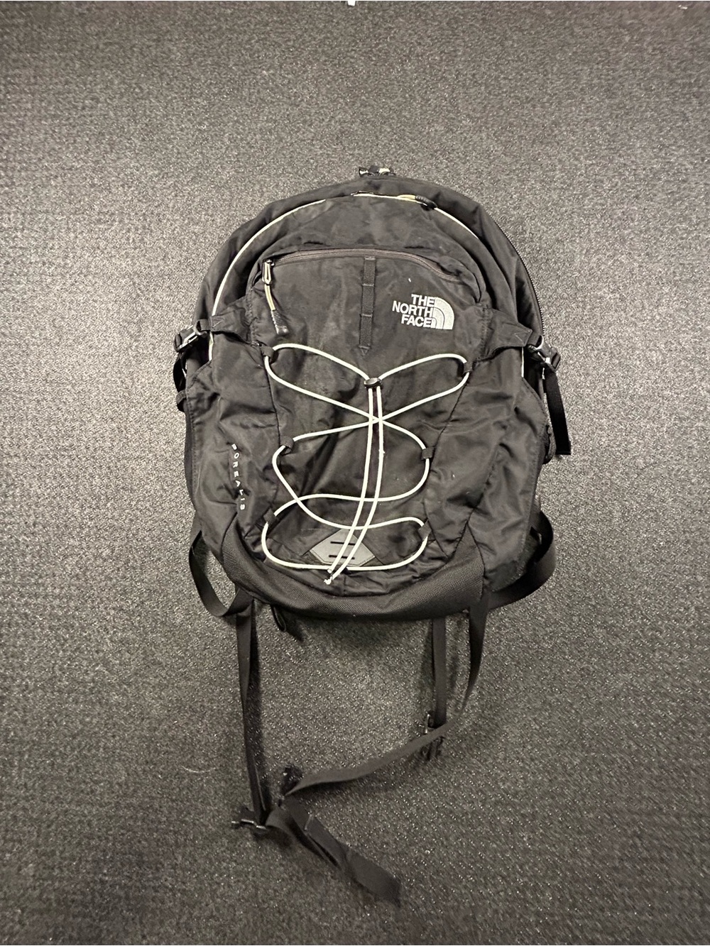 The North Face Borealis Black Unisex Backpack Laptop Sleeve Zipper Pockets